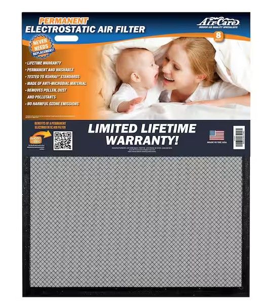 Photo 1 of 14 in. x 30 in. x 1 in. Flexible Permanent Washable Air Filter MERV 8