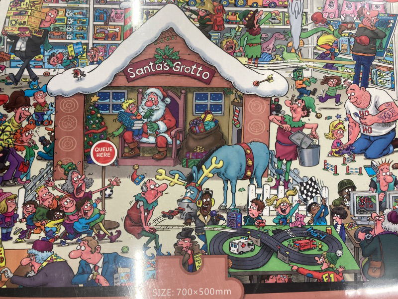 Photo 1 of 1000 piece wooden jigsaw puzzle shopping store, beautiful Christmas jigsaw, Christmas deer, Christmas party, Christmas shop puzzle piece fit 