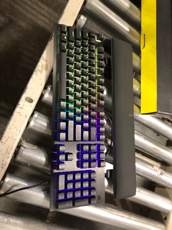 Photo 3 of Corsair K60 RGB Pro SE Mechanical Gaming Keyboard - CHERRY Mechanical Keyswitches - Durable AluminumFrame - Customizable Per-Key RGB Backlighting - PBT Double-Shot Keycaps - Detachable Palm Rest,Black CHERRY VIOLA K60 RGB Pro SE