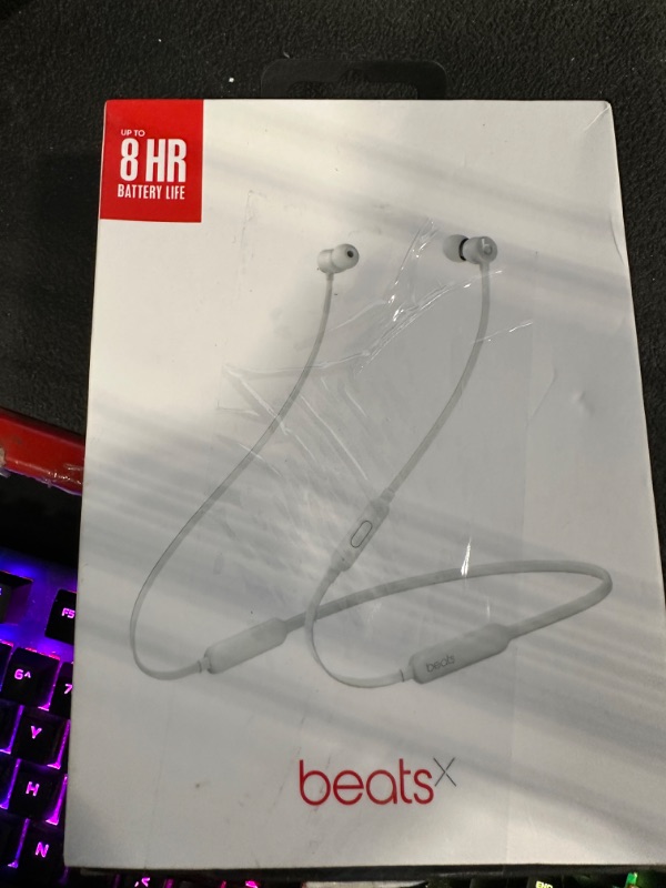 Photo 3 of Beats Flex Wireless Earbuds - Apple W1 Headphone Chip, Magnetic Earphones, Class 1 Bluetooth, 12 Hours of Listening Time, Built-in Microphone - Smoke Gray