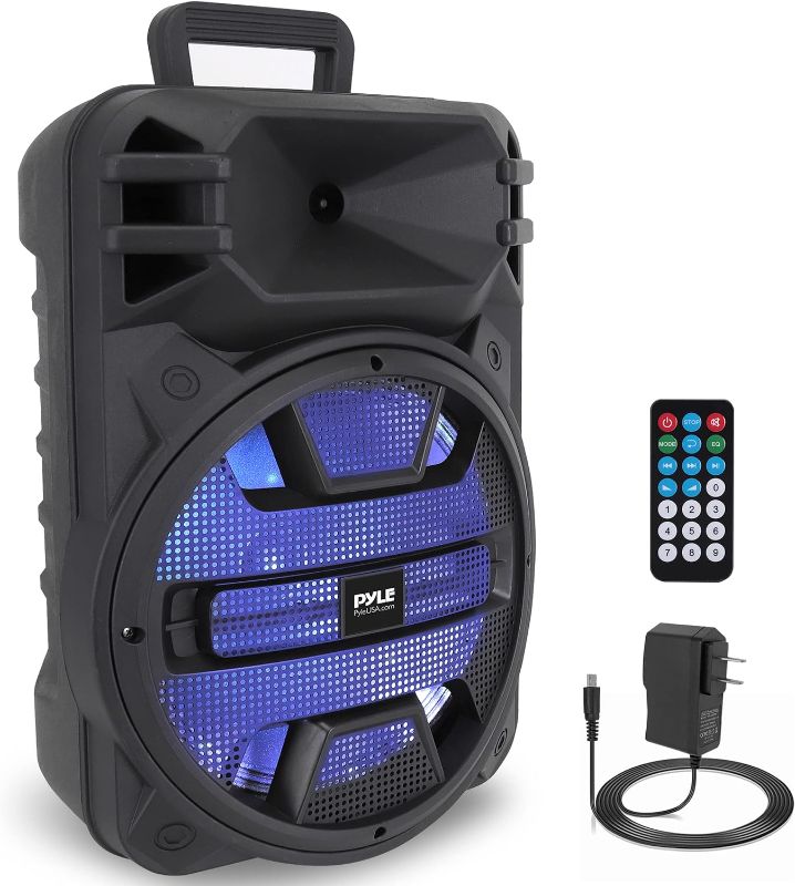 Photo 1 of Pyle 12'' Portable Bluetooth Speaker System - 800 Watts - Karaoke Speaker w/ Latest DJ LED Lights, USB/FM/BT/Aux/Remote Control/Mic Inputs & Built-in Rechargeable Battery PPHP1243B