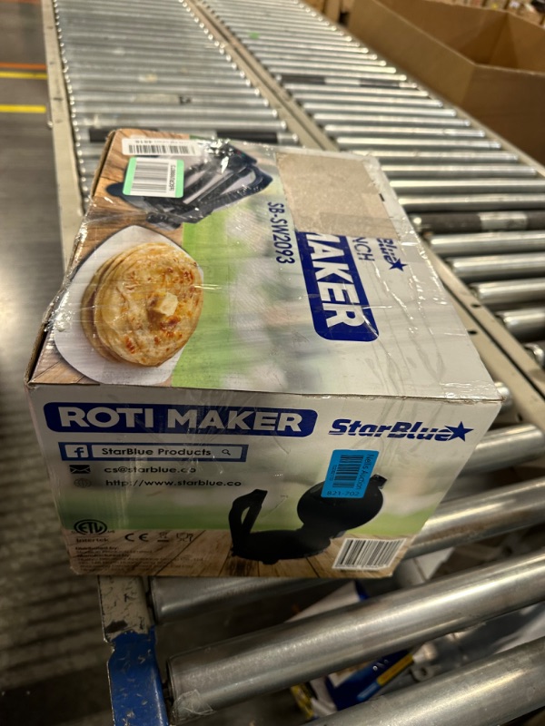 Photo 1 of 10inch Roti Maker by StarBlue with FREE Roti Warmer - The automatic Stainless Steel Non-Stick Electric machine to make Indian style Chapati, Tortilla, Roti AC 110V 50/60Hz 1200W SB-SW2093