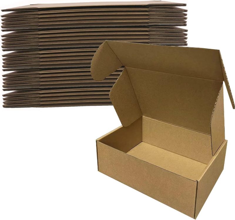Photo 1 of 9x6x3 inch Shipping Boxes Pack of 25?Livejun Brown Corrugated Cardboard Box Mailer Boxes for Packaging Small Business Shipping?Boxes for Birthday Wedding...

