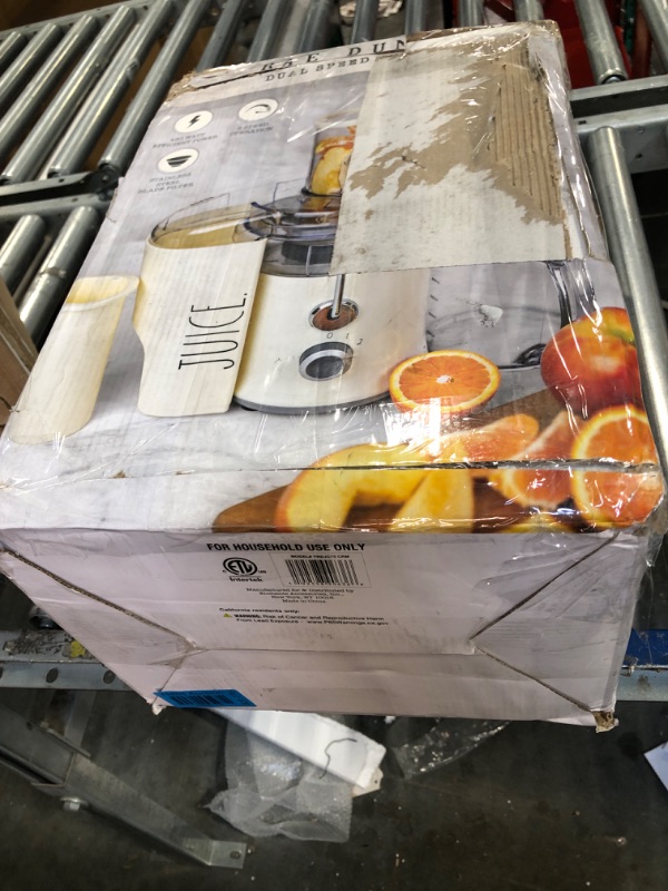 Photo 1 of Rae Dunn Juicer Machine - 3 INCH Big Mouth Feed Chute for Whole Fruits and Vegetables, Easy to Clean, 1 L Capacity Juice Collector, BPA Free, 650 Peak Watt Motor (Cream)