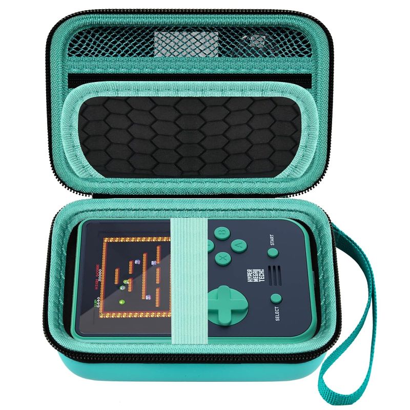 Photo 1 of Comecase Hard Case Compatible with Capcom /for Blaze Taito Super Pocket/ for RG353V/ RG35XX/ RG353VS Retro Handheld Game Console, with Mesh Pocket for Evercade Cartridges and Accessories-Green
