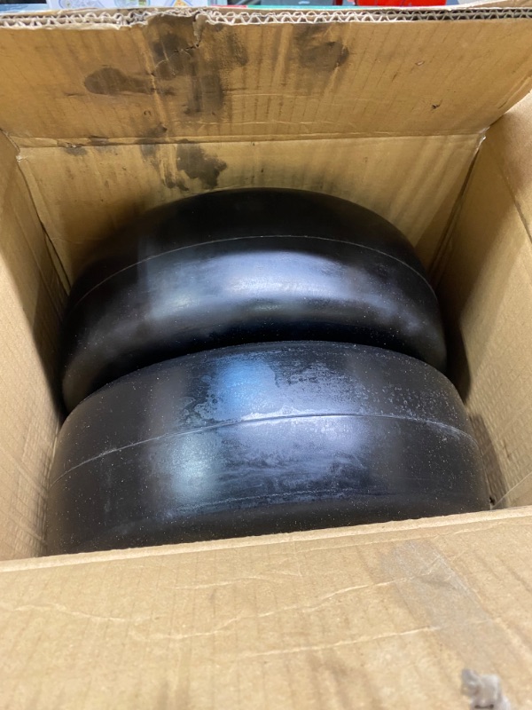 Photo 3 of 2 PCS Upgrade 13x5.00-6 Flat Free Lawn Mower Tire and Wheel with 3/4" & 5/8" Bearing, Zero Turn Mower Front Solid Tire Assembly for Commercial Grade Lawn, Garden Turf, 3.25"-6.9" Centered Hub