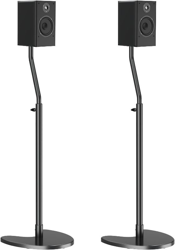 Photo 1 of Mounting Dream Height Adjustable Speaker Stands Mounts, One Pair Floor Stands, Heavy Duty Base Extendable Tube, 11 LBS Capacity Per Stand, MAX 40" Height Adjustment MD5401 (Speakers Not Included)