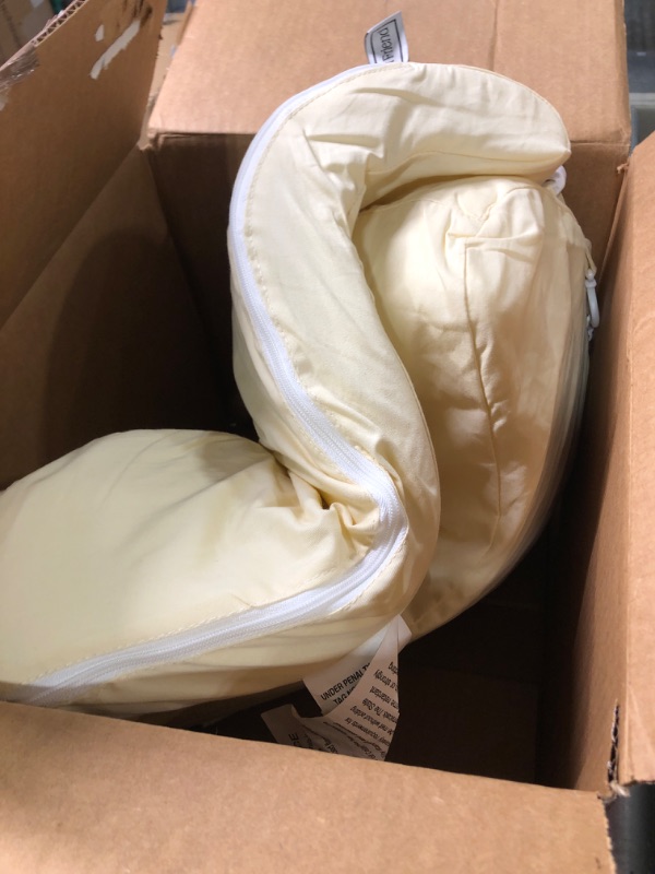 Photo 1 of My Brest Friend Super Deluxe Nursing Pillow for Breastfeeding and Bottlefeeding with Lumbar Support, Convenient Pocket and Removable Slipcover, Gold Super Deluxe Gold Nursing Pillow