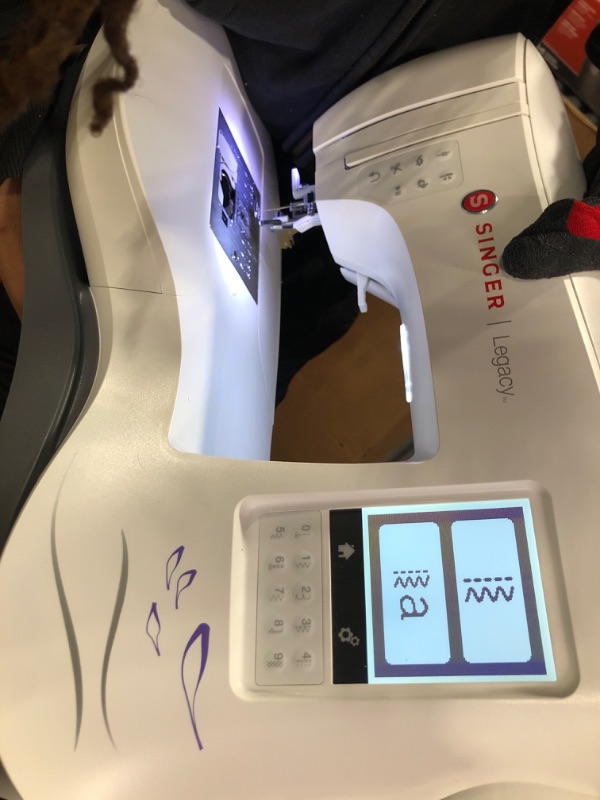 Photo 4 of ****HAS ERRORS AFTER TURNING ON**** 
SINGER | Legacy SE300 Embroidery Machine with 200 Built-In Embroideries, LCD Touch Screen, & 250 Built-In Stitches - Sewing Made Easy