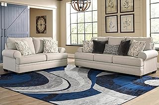Photo 1 of Yafa Home Fashion Modern Contemporary Swirls Design Area Rug, Luxurious, Elegant, and Fashionable Area Rug (Navy, 5 Ft X 7 Ft)
