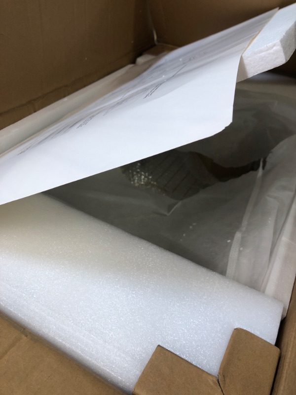 Photo 1 of 32×18 inch White Kitchen Sink, Undermount Single Bowl Granite Stone Kitchen Sink in White with Accessories, 10'' Depth White Sink Kitchen,...
