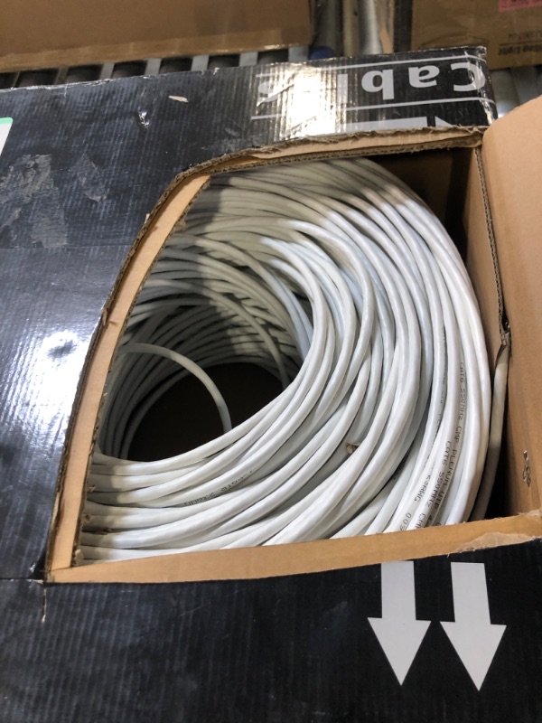 Photo 3 of CAT6 Plenum (CMP) Cable 1000FT | Network Analyzer Test Passed | 23AWG 4Pair, Solid 550MHz Network Cable 10Gigabit UTP, Available in Blue, White, Green, Gray, Black, Red & Yellow Color (White)