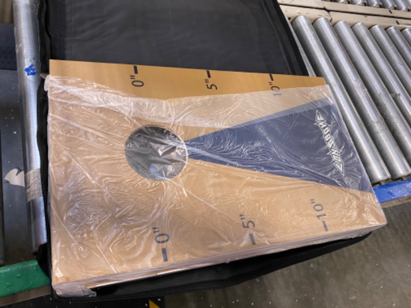 Photo 1 of Cornhole Board Set - 4'x2' or 2'x1' Game Boards Corn Hole Toss Game, Includes Carrying Case and 8 Bean Bags Perfect for Outdoor and Indoor Play Holiday Party
