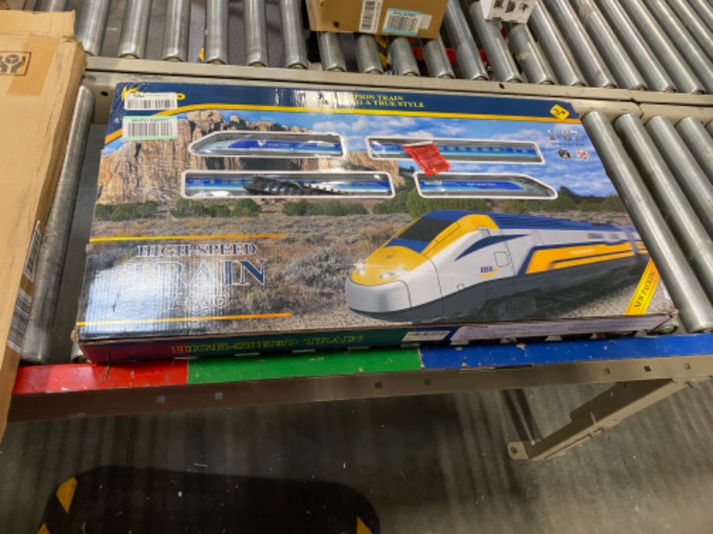 Photo 1 of Electric Train Set for Kids - Train Toy with Tracks, Sounds & Light