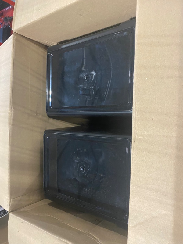 Photo 1 of IRIS USA Portable Letter/Legal File Tote Box, 4 Pack, BPA-Free Plastic Storage Bin with Organizer-Lid, Durable, Secure Lid and Handle, Black
