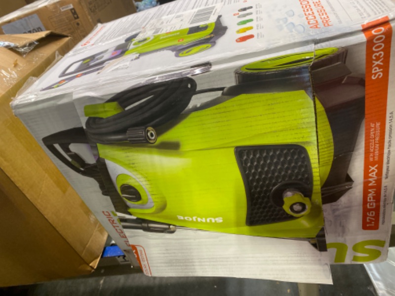 Photo 1 of ***MISSING PIECES//NON FUNCTIONAL//SOLD AS PARTS*** 
Sun Joe SPX3000 14.5-Amp Electric High Pressure Washer, Cleans Cars/Fences/Patios, Green