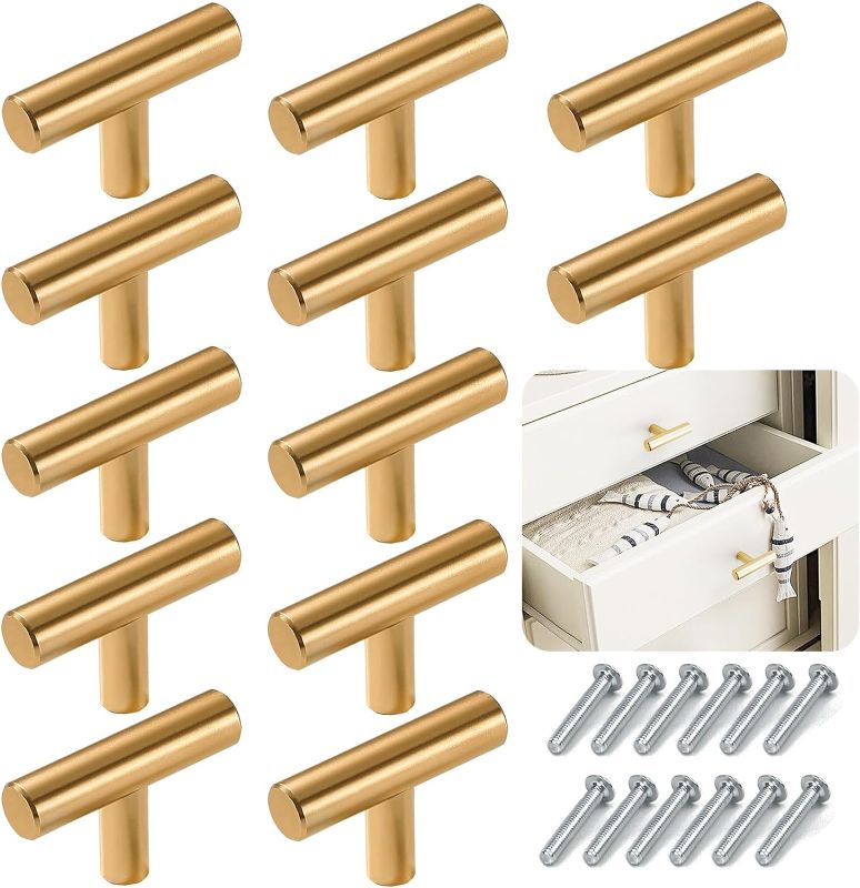 Photo 1 of 10 PCS Cabinet Knobs, Cabinet Pulls Drawer Knobs, Single Hole Cabinet Hardware with Screws, for Kitchen Bedroom Furniture, Gold