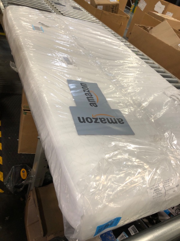 Photo 1 of Dream On Me Baby Zzz 5” Foam Crib & Toddler Bed Mattress in White, Mattress in a Box, Greenguard Gold Certified, JPMA Certified Baby Zzz Mattress