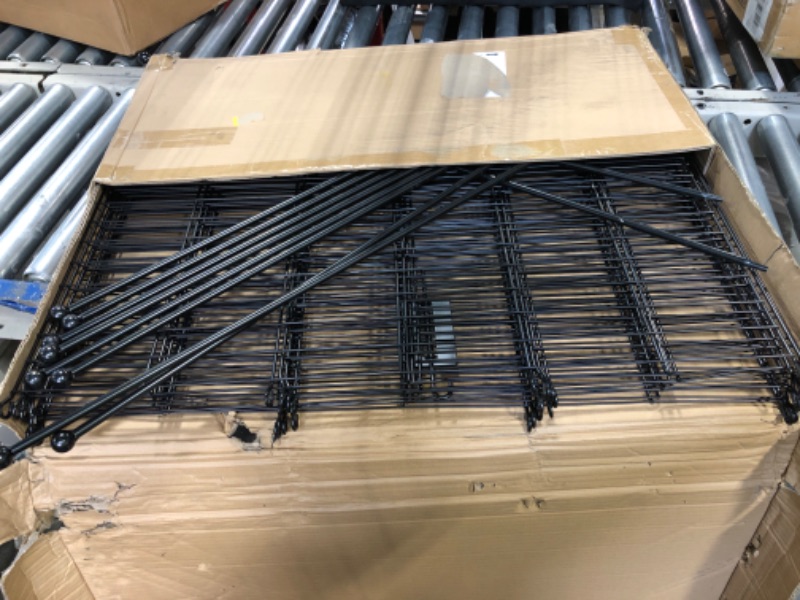 Photo 1 of 10 Panels with Lock No Dig Garden Fence for Yard Decorative, 32 in(H) X 23.6 ft(L) Animal Barrier Fencing Rustproof Metal Wire Panel Border for Dog, Rabbits, and Patio Temporary Ground Stakes 32 in(H) X 23.6 ft(L) with Lock
