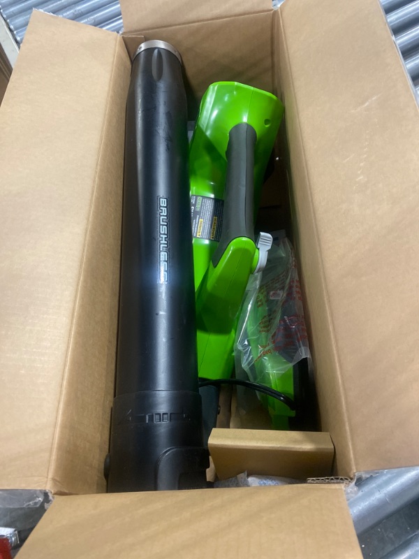 Photo 1 of *BATTERY NOT INCLUEDED - DOES HAVE THE CHARGER*** 

Greenworks BA40L210 G-Max 40V 115MPH - 430 CFM Cordless Brushless Blower, 