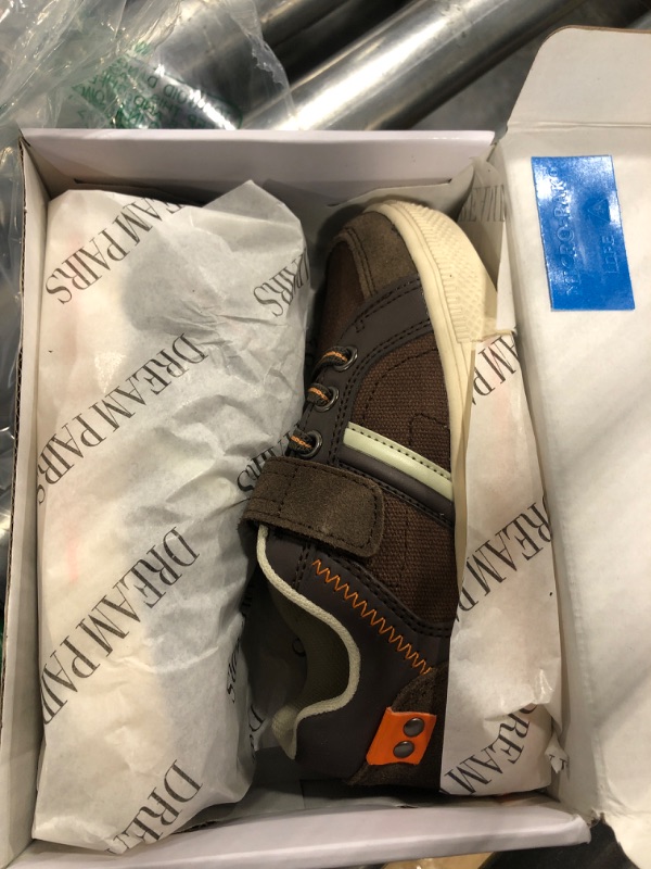 Photo 1 of DREAM PAIRS Toddler/Little Kid/Big Kid School Loafers Sneakers Shoes 10 Toddler Brown-orange