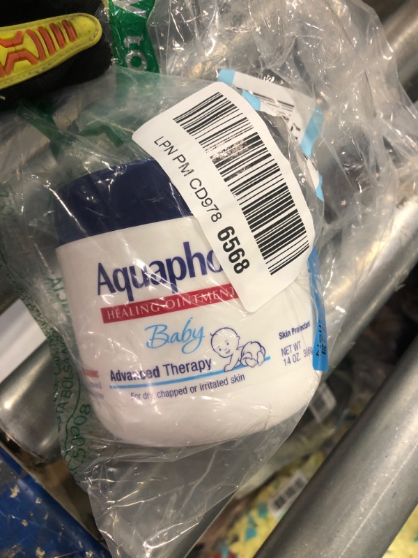 Photo 1 of Aquaphor Healing Ointment Advanced Therapy Skin Protectant, Body Moisturizer for Dry Skin, Minor Cuts and Burns, Dry Cuticles, Cracked Heels, Hands and Lips, 14 Oz Jar