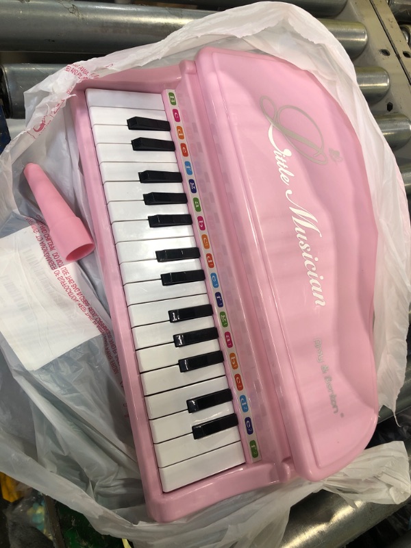 Photo 1 of Amy&Benton Toddler Piano Toy for Baby Girls Pink Toy Piano Keyboard for 2 3 4 Year Old pink piano toy 31 keys