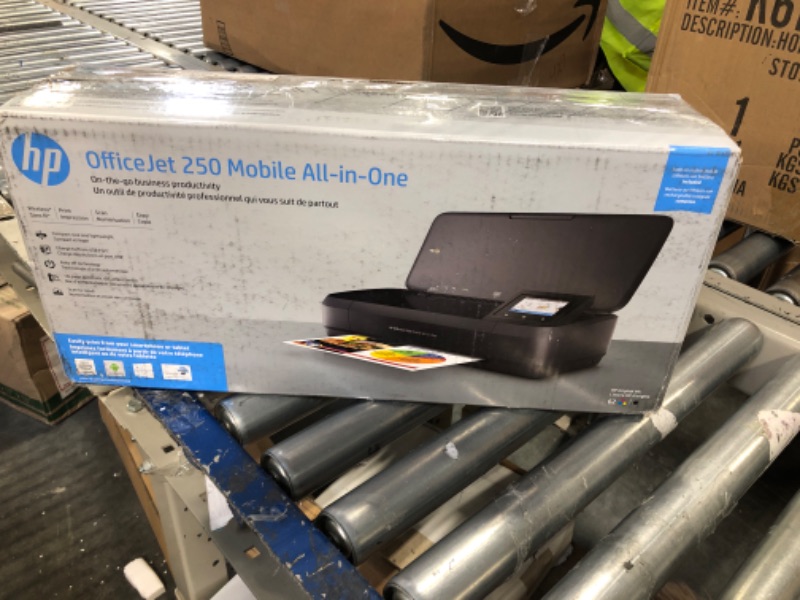 Photo 1 of HP OfficeJet 250 All-in-One Portable Printer with Wireless & Mobile Printing, Works with Alexa (CZ992A) Black