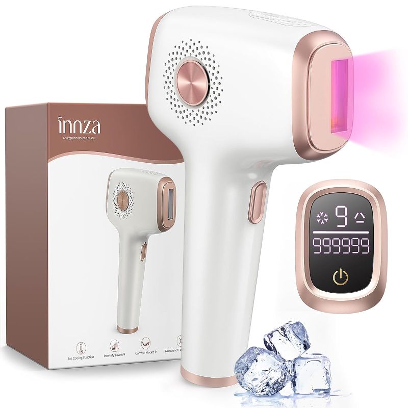 Photo 1 of  Laser Hair Removal with Ice Cooling Care Function for Women Permanent,999,999 Flashes Painless IPL Hair Remover, Hair Removal Device for Armpits Legs Arms Bikini Line (1-White)