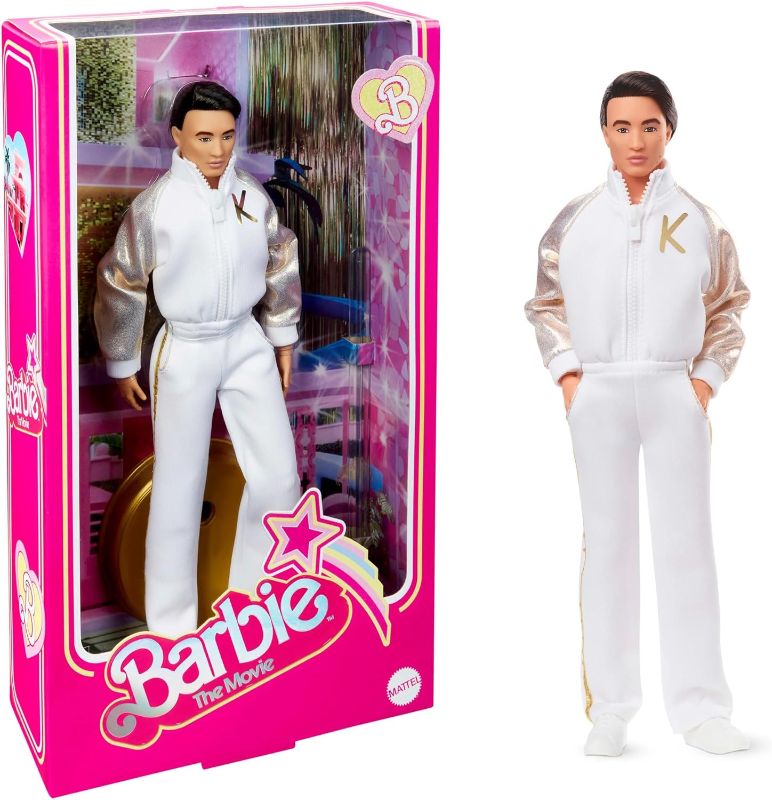 Photo 1 of Barbie The Movie Signature Ken in White and Gold Tracksuit Exclusive Doll HPK04 Gold,white