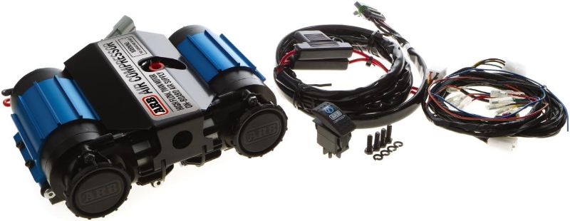 Photo 1 of ARB CKMTA12 '12V' On-Board Twin High Performance Air Compressor, Ideal for Air Lockers Locking Differentials, Tire Inflator, Air Horn, Air Tools and Pneumatic Tools. Blue and Black