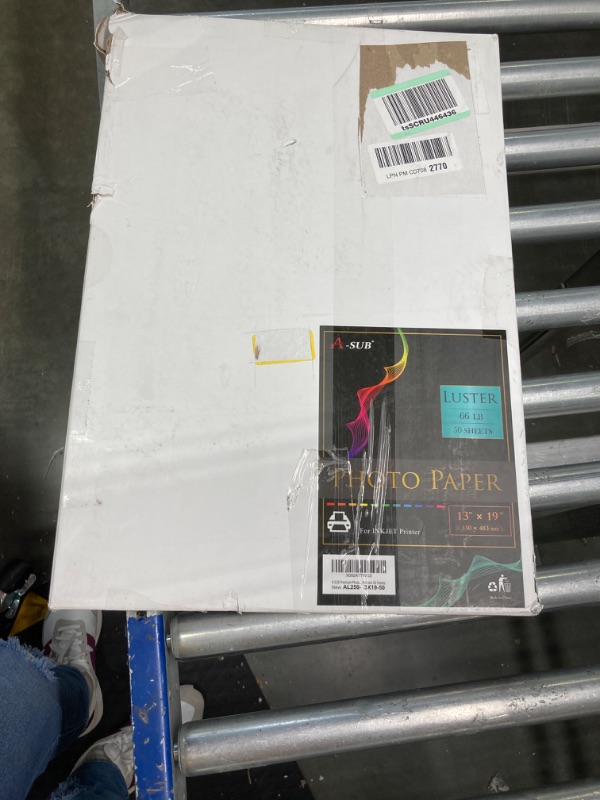 Photo 1 of A-SUB Premium Photo Paper Luster 13x19 Inch 66lb for Inkjet Printers 50 Sheets 13"x19"