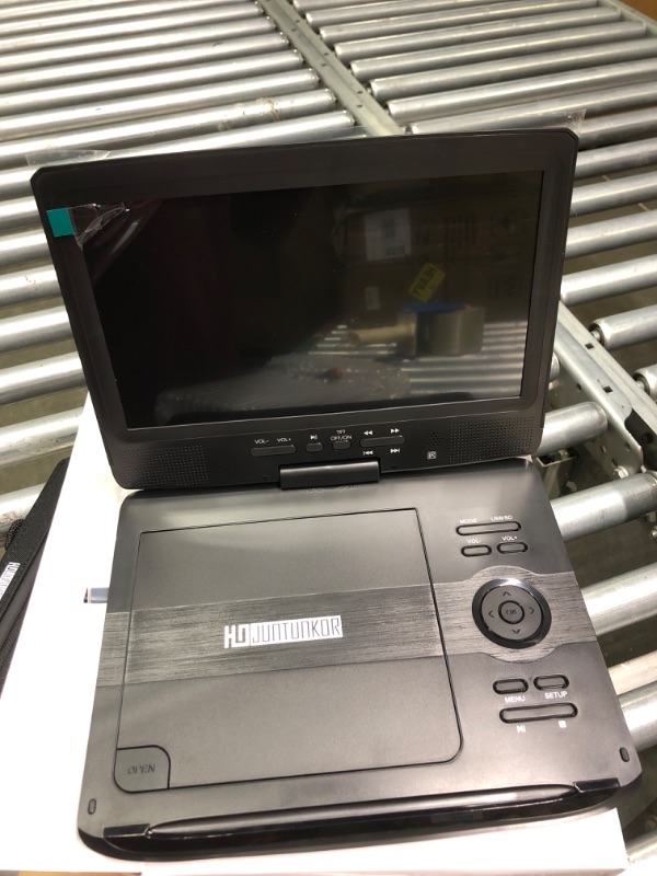 Photo 1 of 12" Portable DVD Player with 5-Hour Rechargeable Battery, 10.1" HD Swivel Display Screen, Support CD/DVD/SD Card/USB, Car Headrest Case, Car Charger, Last Memory Valentines