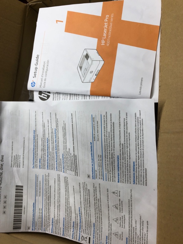 Photo 1 of ***NON FUNCTIONAL//SOLD AS PARTS*** 
HP LaserJet Pro 4001n Printer, Print, Fast speeds, Easy setup, Mobile printing, Advanced security, Best for small teams, Ethernet/USB only
