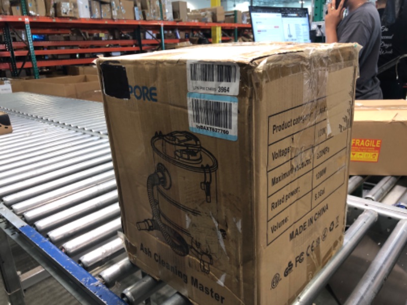 Photo 1 of 5.2 Gallon Ash Vacuum Cleaner with 1200W Powerful Suction, Ash Vac Collector with Wheeled Base for Fireplaces, Pellet Stoves, Wood Stove, Log Burner, Grills, Pizza Ovens, Fire Pits