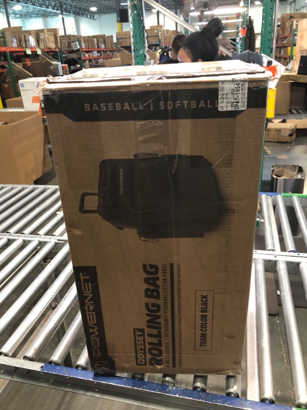 Photo 1 of PowerNet Odyssey Rolling Baseball Softball Gear Bag | Hidden Backpack Straps | 4 Bat Sleeves | Ventilated Shoe Compartment | 2 Drink Pockets | Durable Equipment Bag