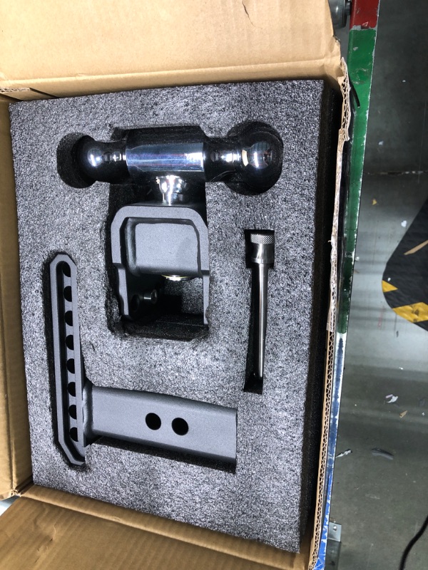 Photo 1 of Adjustable Trailer Hitch Ball Mount, fits 2.5” Truck Tow Hitch Receiver, Chrome Trailer Ball, Dual-Ball(2" x 2-5/16"), 5'' Drop, 4-1/2'' Rise, Max 10,000 lbs, Dual Ball Mount with Hitch Pin