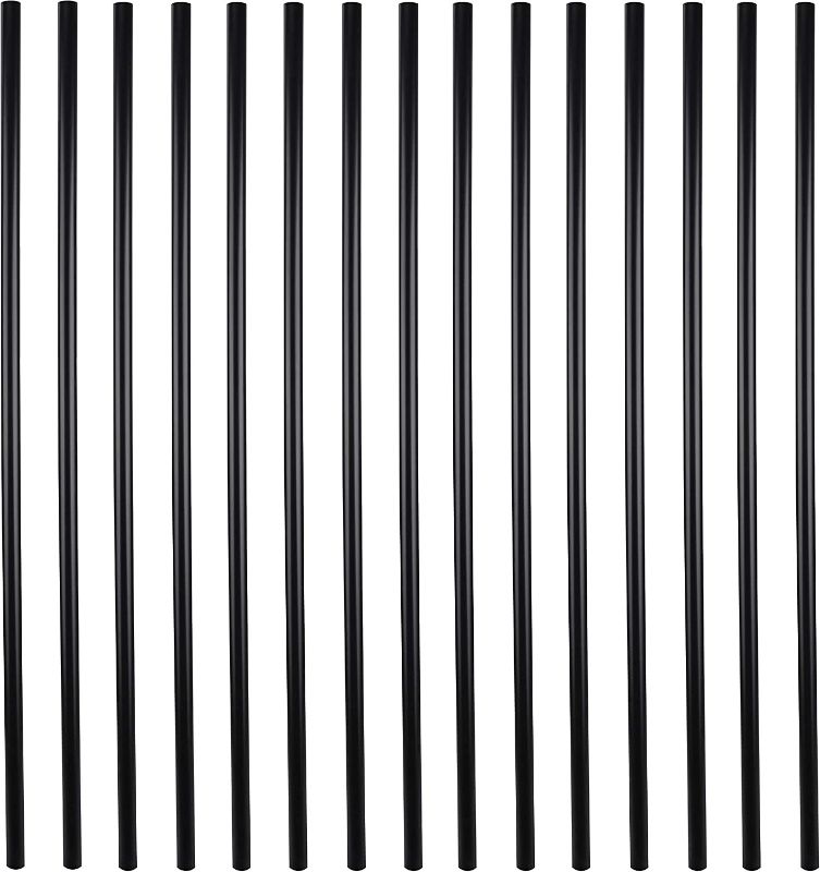 Photo 1 of 26 Inches Classic Hollow Round Iron Deck Balusters for Deck Railing Porch (25-Pack, Matte Black)
