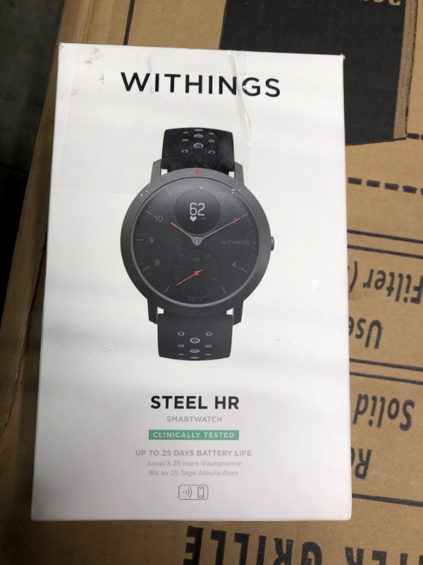 Photo 2 of Withings Steel HR Sport - Multisport hybrid Smartwatch, connected GPS, heart rate, fitness level via VO2 max, activity and sleep tracking, notifications
