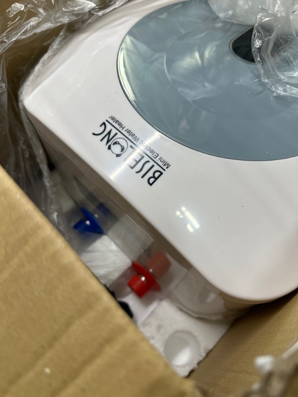 Photo 5 of 110V-120V 1.5Kw Electric Tank Hot 2.5 Gallon Water Heater Storage?Small Under Sink Counter RV TR Endless Trailer Kitchen Compact Point-of-Use,1 PCs 16” Long 1/2”FIP Stainless Steel Water Hoses 9.5L ***USED*** BOX IS DAMAGED*** 