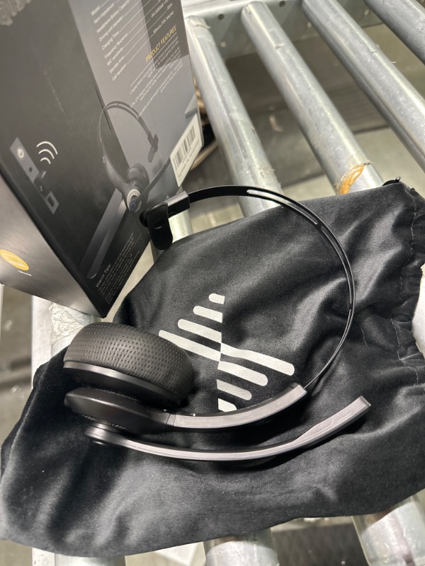 Photo 1 of Bluetooth Headset - Wireless Headset with Noise Cancelling Microphone, V5.2 Computer Headphones with USB Dongle, Charging Base & Mic Mute for Work/Call Center/PC/Laptop/Online Class/Zoom
