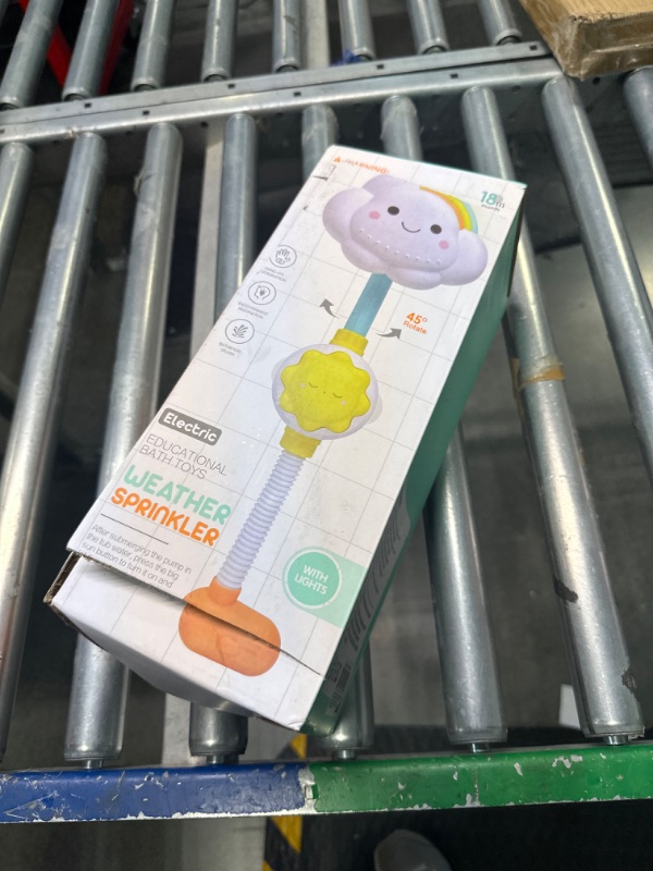 Photo 1 of Electric Shower Bath Toy Sprinkler Head - Rainbow Cloud Spray Water Baby Toddler Toy for Kids Bathtub and Bathtime Fun