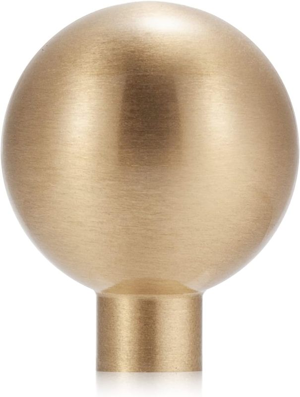 Photo 1 of 10 Pack Gold Drawer Knobs, Brass Cabinet Knob, Round Solid Brass Pulls, Modern Minimalist Handles for Kitchen Bathroom, 1 Inch Diameter, Sphere (1 inch, Sphere 10 Pack)
