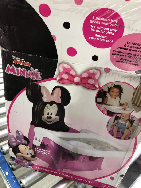 Photo 1 of Disney Minnie Mouse Mealtime Baby Toddler Booster Seat with Adjustable Tray — Portable Booster Seat for Dining Table — Travel Essentials for Baby