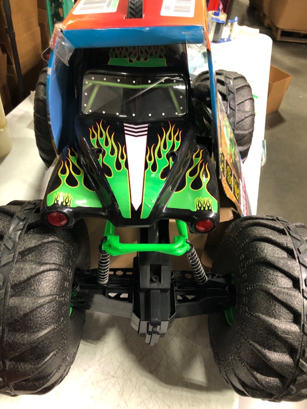 Photo 1 of Monster Jam Official Mega Grave Digger All-Terrain Remote Control Monster Truck with Lights - 1:6 Scale