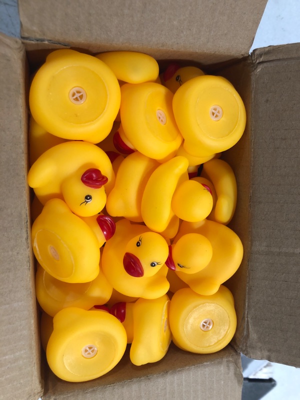 Photo 1 of GADIEDIE Rubber Duck 50 Pack Mini Rubber Ducky Float Ducks Baby Bath Toy, Great for Jeep Ducking, Shower, Birthday Party, Carnival Game Gift(1.6"x 1.5" x 1.2") Modern
