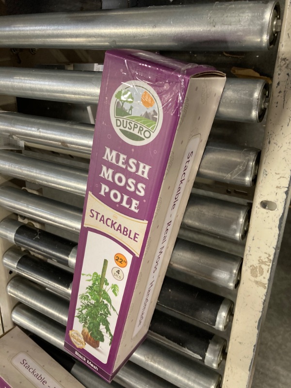 Photo 1 of DUSPRO Stackable Mesh Moss Pole for Plants Monstera Potted Plant Stakes for Indoor Plants Extendable Plant Pole Moss Sticks for Plants Climbing Vine Supporting Monstera Trellis 4Pack 71'' 4pcs Black