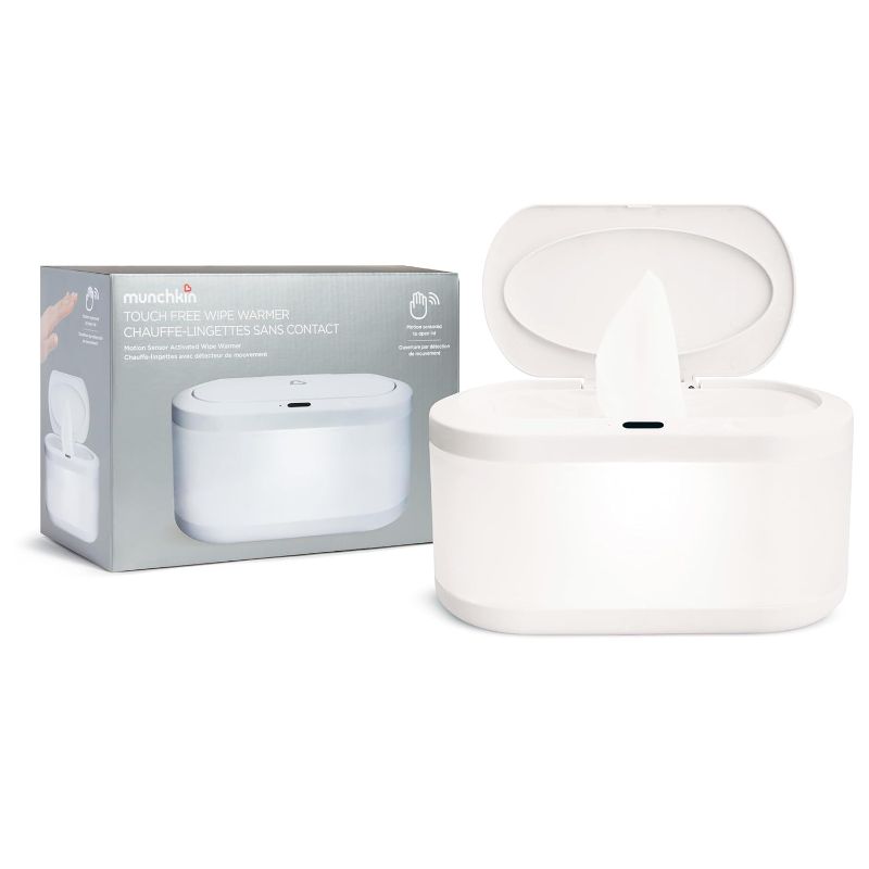 Photo 1 of Munchkin Touch Free Baby Wipe Warmer with Nightlight & Motion Sensor, White
