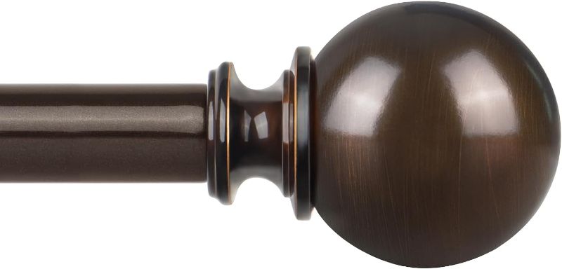 Photo 1 of ***SIMILAR ITEM*** Curtain Rods for Windows 28 to 48 Inches, Antique Bronze Curtain Rod 32 to 58 inch (2.6-4.8ft), 7/8 Inch Decorative Drapery Rod with Round Finials

