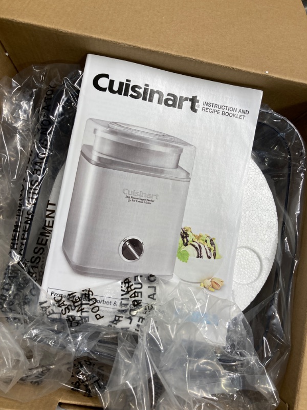 Photo 2 of ***SAME ITEM, DIFF COLOR *** Cuisinart Ice Cream Maker Machine, 2 Quart, Cool Creations Frozen Yogurt, Gelato, Sorbet Maker, LCD Screen and Timer, Stainless Steel, ICE-70P1